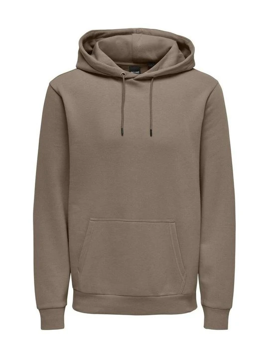Zdjęcie produktu Bluza z kapturem Only & Sons brązowy melanż