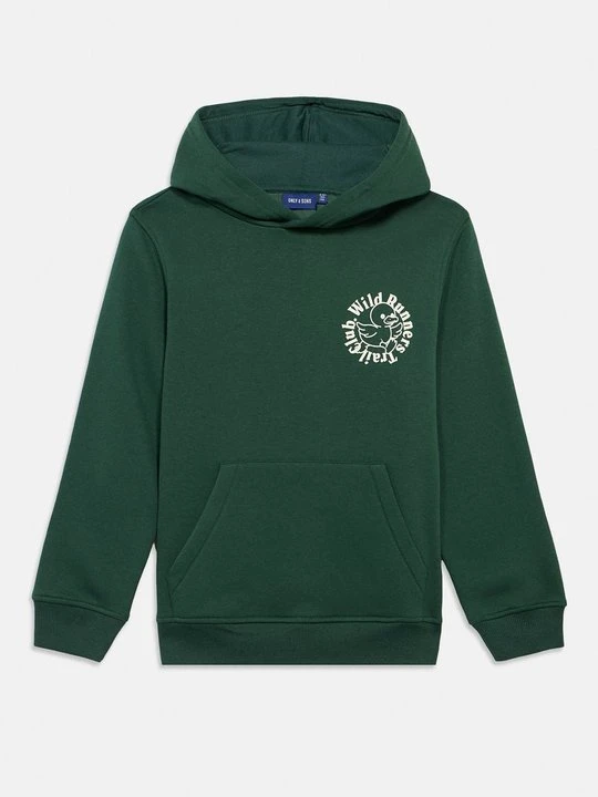 Zdjęcie produktu Bluza z kapturem Only & Sons ciemnozielony