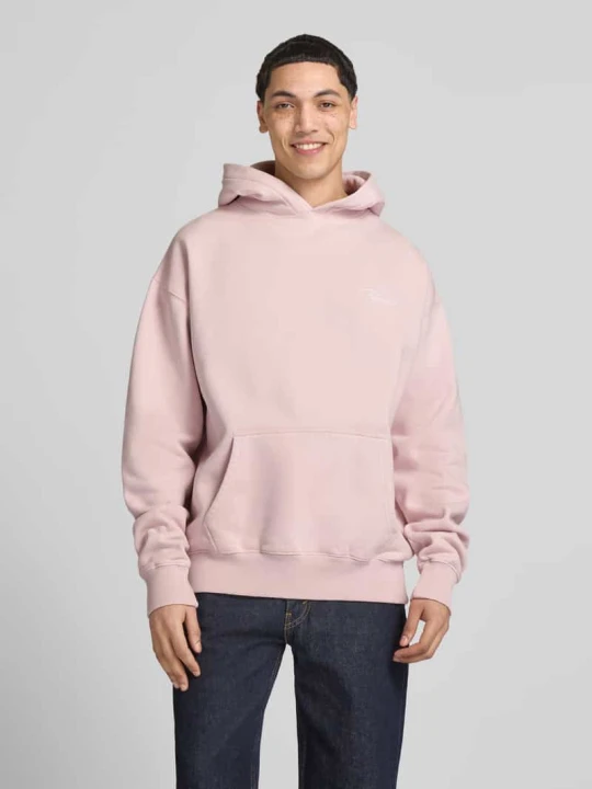 Zdjęcie produktu Bluza z kapturem oversize z kieszenią kangurką model 'Pike' Pegador Różowy