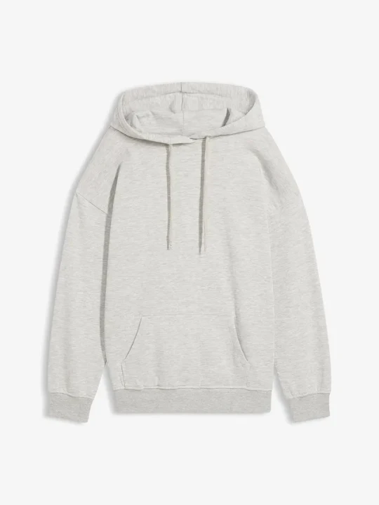 Zdjęcie produktu Bluza z kapturem oversize z mieszanki bawełny BonPrix szary