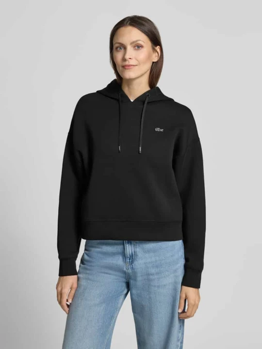Zdjęcie produktu Bluza z kapturem Oversized z Mieszanka bawełny Lacoste Czarny