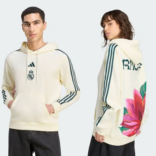 Zdjęcie produktu Bluza z kapturem Real Madryt Farm Adidas Ivory