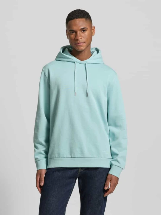 Zdjęcie produktu Bluza z kapturem w kroju regular fit z czystej bawełny Marc O'Polo Turkusowy