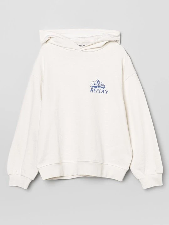 Zdjęcie produktu Bluza z kapturem Replay mleczny