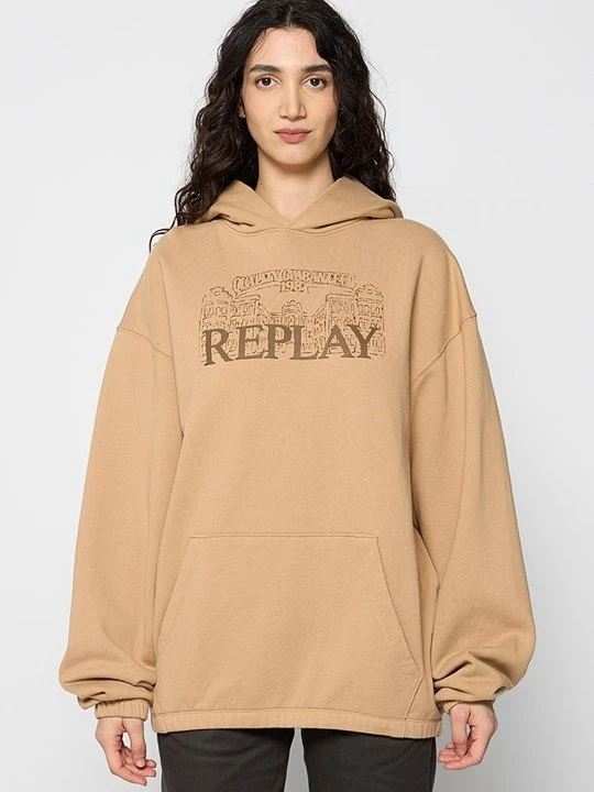 Zdjęcie produktu Bluza z kapturem Replay jasny brąz