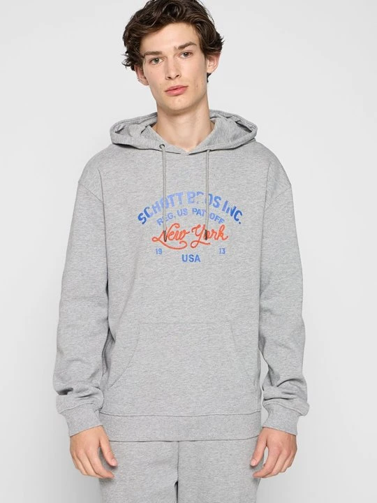Zdjęcie produktu Bluza z kapturem Schott jasnoszary