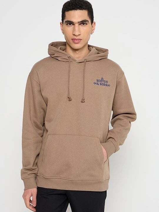 Zdjęcie produktu Bluza z kapturem Scotch & Soda jasny brąz