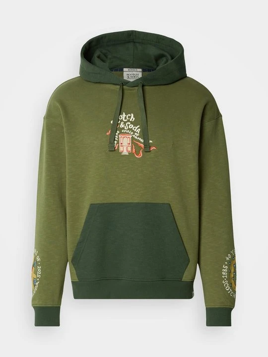Zdjęcie produktu Bluza z kapturem Scotch & Soda oliwkowy