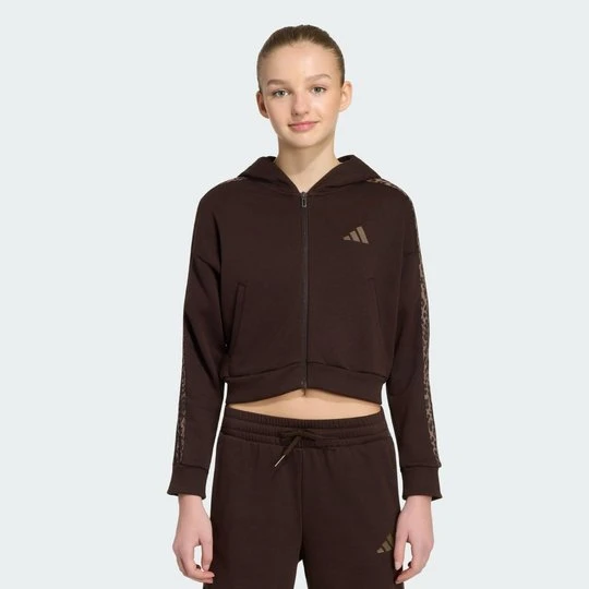 Zdjęcie produktu BLUZA Z KAPTUREM SEASONALS ANIMAL Z SUWAKIEM NA CAŁEJ DŁUGOŚCI Adidas brązowy