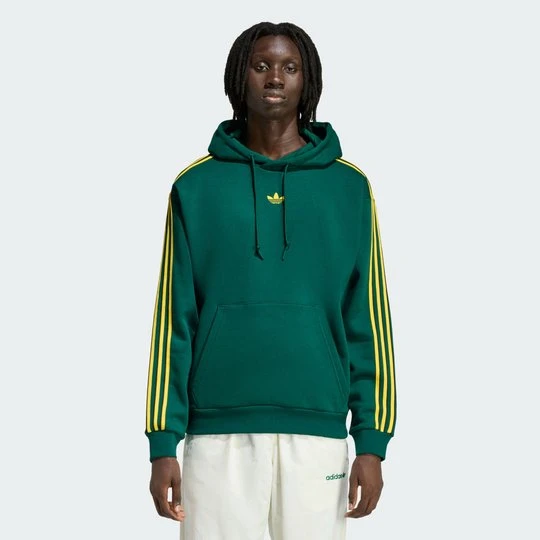 Zdjęcie produktu BLUZA Z KAPTUREM TIPPED STRIPES Adidas Collegiate Green
