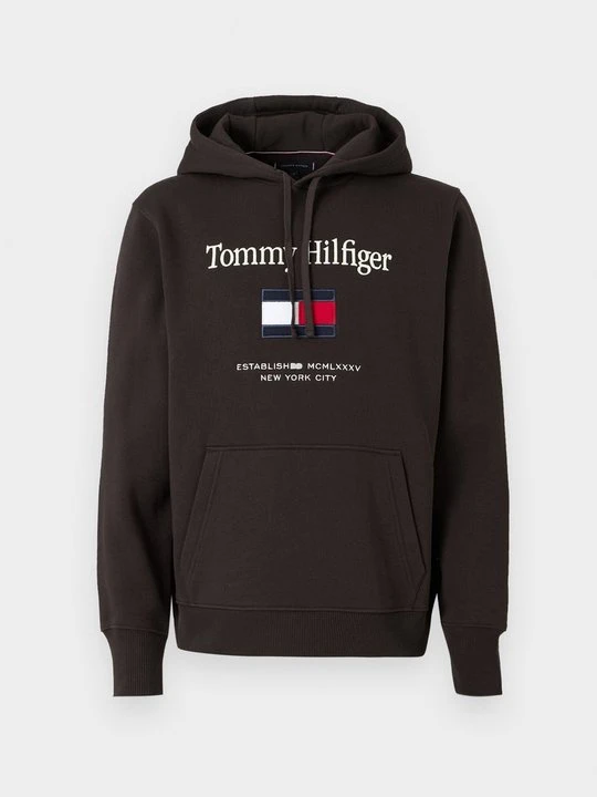 Zdjęcie produktu Bluza z kapturem Tommy Hilfiger ciemnobrązowy