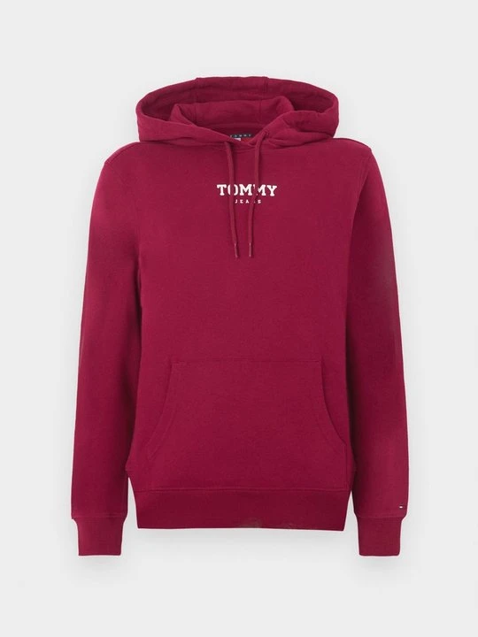 Zdjęcie produktu Bluza z kapturem Tommy Jeans ciemnoczerwony