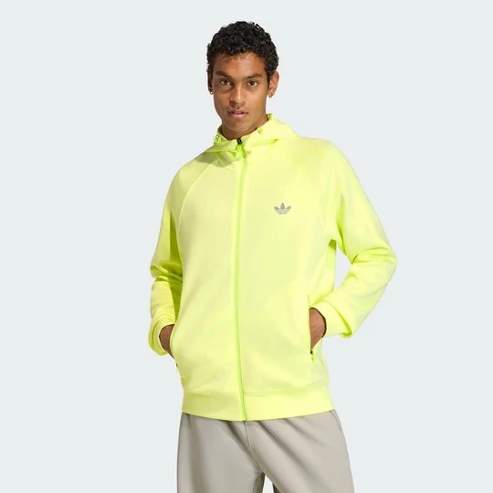 Zdjęcie produktu Bluza z kapturem Trefoil Essentials Spacer Fullzip Adidas Frozen Lemon