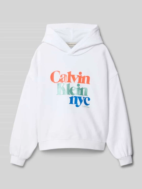 Zdjęcie produktu Bluza z kapturem typu oversized Calvin Klein Jeans Biały