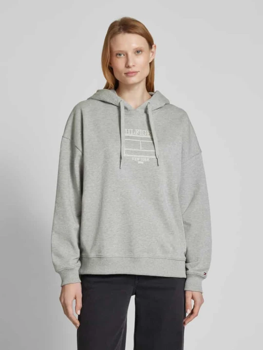 Zdjęcie produktu Bluza z kapturem typu oversized z obniżonymi ramionami Tommy Hilfiger Średnioszary