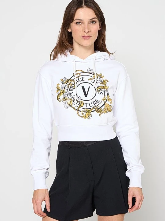Zdjęcie produktu Bluza z kapturem Versace Jeans Couture mleczny