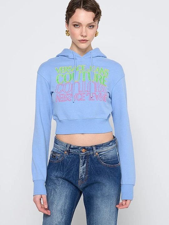 Zdjęcie produktu Bluza z kapturem Versace Jeans Couture jasnoniebieski