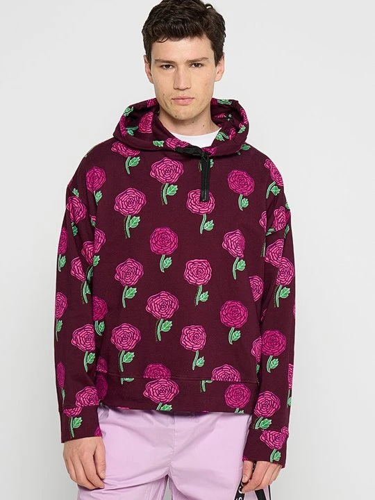 Zdjęcie produktu Bluza z kapturem Versace Jeans Couture bordowy