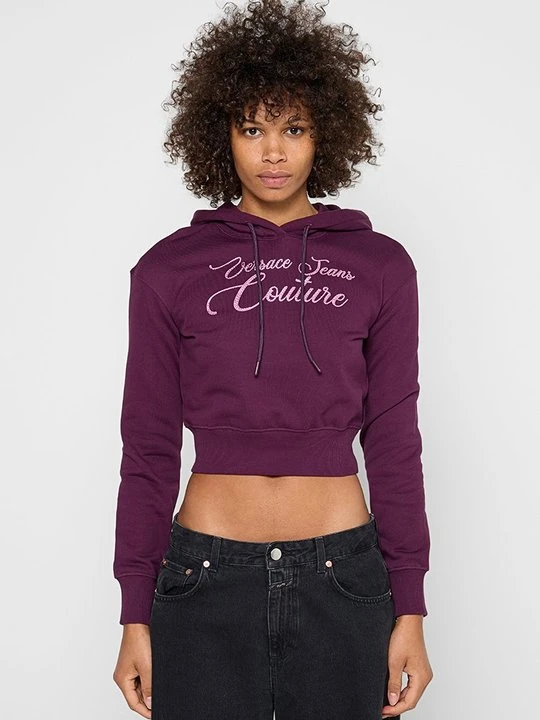 Zdjęcie produktu Bluza z kapturem Versace Jeans Couture bordowy