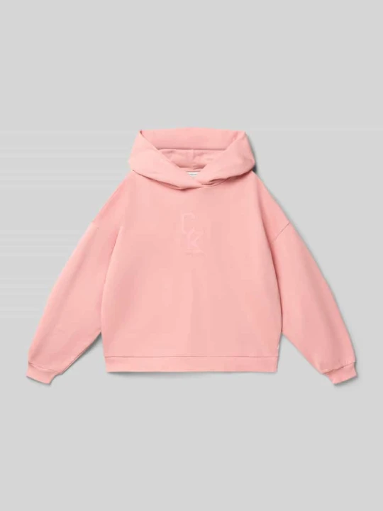 Zdjęcie produktu Bluza z kapturem w kroju regular fit z czystej bawełny Calvin Klein Jeans Różowy