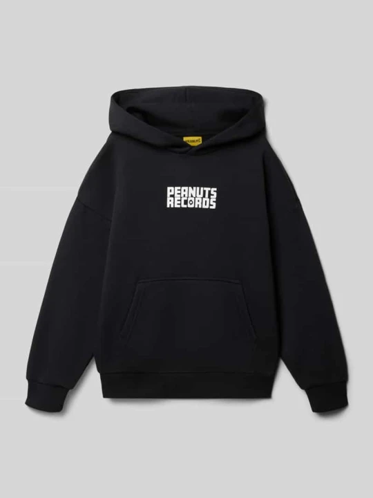 Zdjęcie produktu Bluza z kapturem w kroju regular fit z Mieszanka bawełny Model 'PEANUTS' Only & Sons Czarny