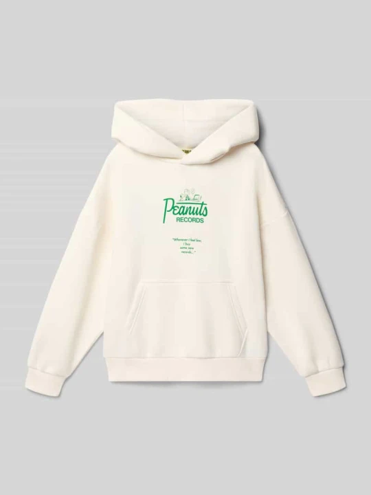 Zdjęcie produktu Bluza z kapturem w kroju regular fit z Mieszanka bawełny Model 'PEANUTS' Only & Sons Écru