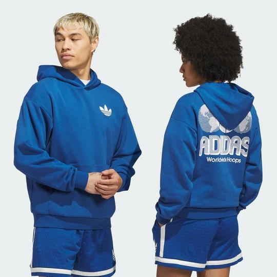 Zdjęcie produktu Bluza z kapturem World Wide Hoops Adidas Dark Marine