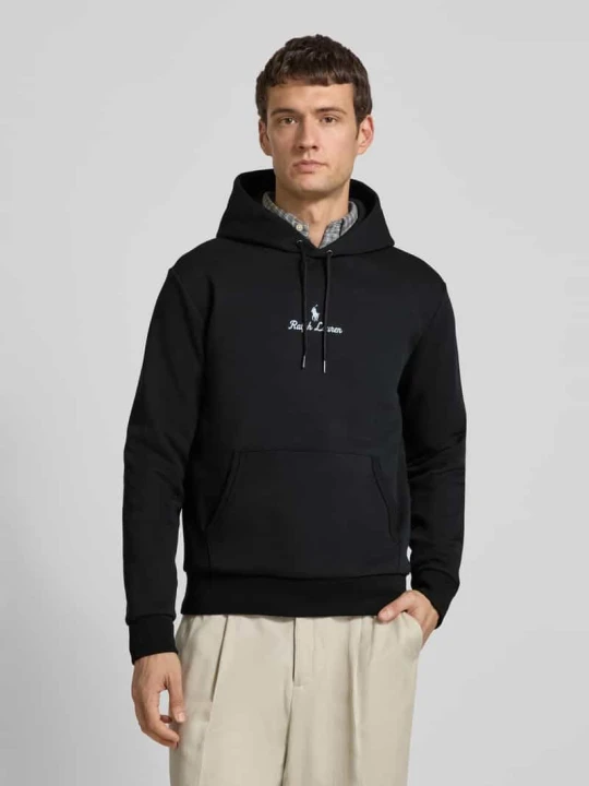 Zdjęcie produktu Bluza z kapturem, wyhaftowanym logo i kieszenią kangurką Polo Ralph Lauren Czarny