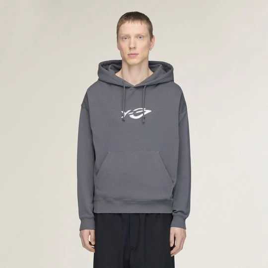 Zdjęcie produktu Bluza z kapturem Y-3 French Terry Liquid Logo Adidas Grey Five