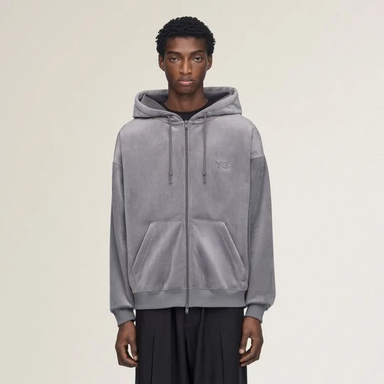 Zdjęcie produktu BLUZA Z KAPTUREM Y-3 VELVET CORDUROY ZIP Adidas Grey Five