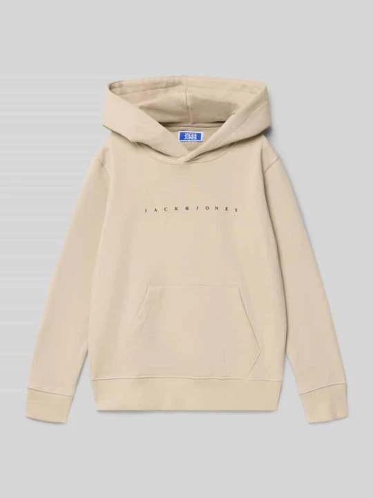 Zdjęcie produktu Bluza z kapturem z Detal z logo Model 'ESTAR' Jack&Jones Écru
