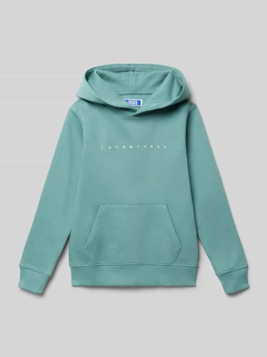 Zdjęcie produktu Bluza z kapturem z Detal z logo Model 'ESTAR' Jack&Jones Petrol