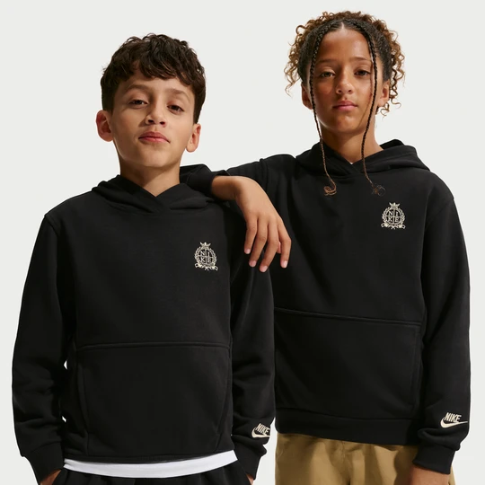 Zdjęcie produktu Bluza z kapturem z dzianiny dresowej dla dużych dzieci Nike Club - Czerń