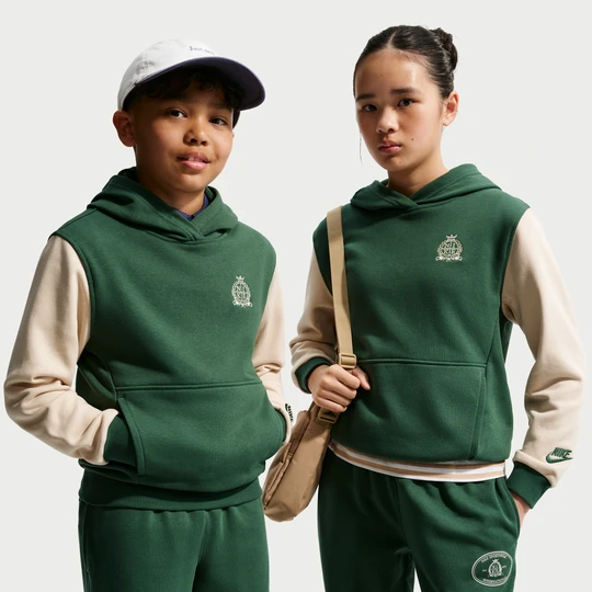 Zdjęcie produktu Bluza z kapturem z dzianiny dresowej dla dużych dzieci Nike Club - Zieleń