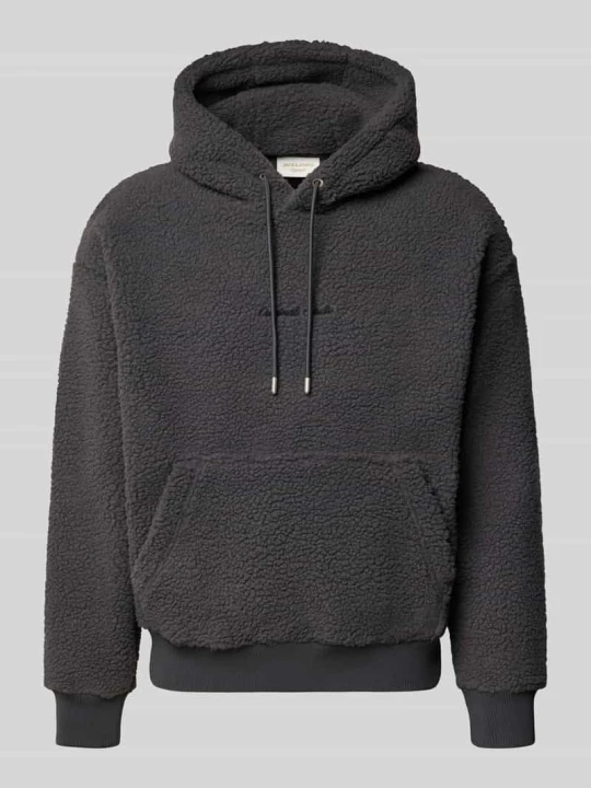 Zdjęcie produktu bluza z kapturem o kroju regular fit z futerka Jack&Jones Grafitowy
