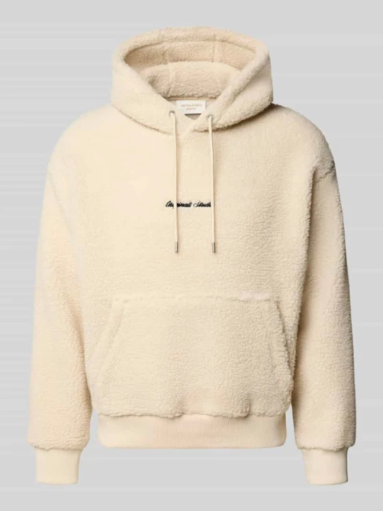 Zdjęcie produktu bluza z kapturem o kroju regular fit z futerka Jack&Jones Złamany biały