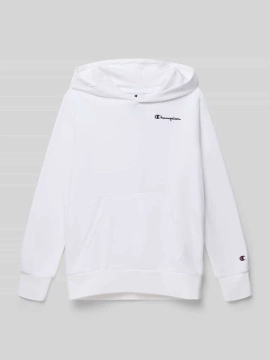 Zdjęcie produktu Bluza z kapturem z haftami z logo i kieszenią kangurka Champion Biały