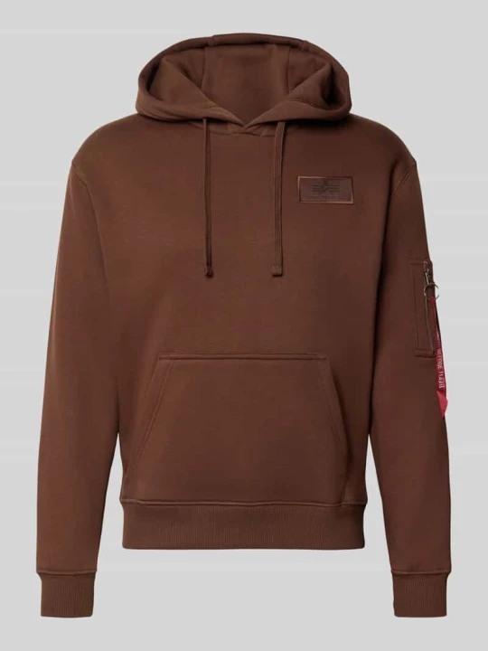 Zdjęcie produktu Bluza z kapturem z kieszenią kangurka Alpha Industries Jasnobrązowy