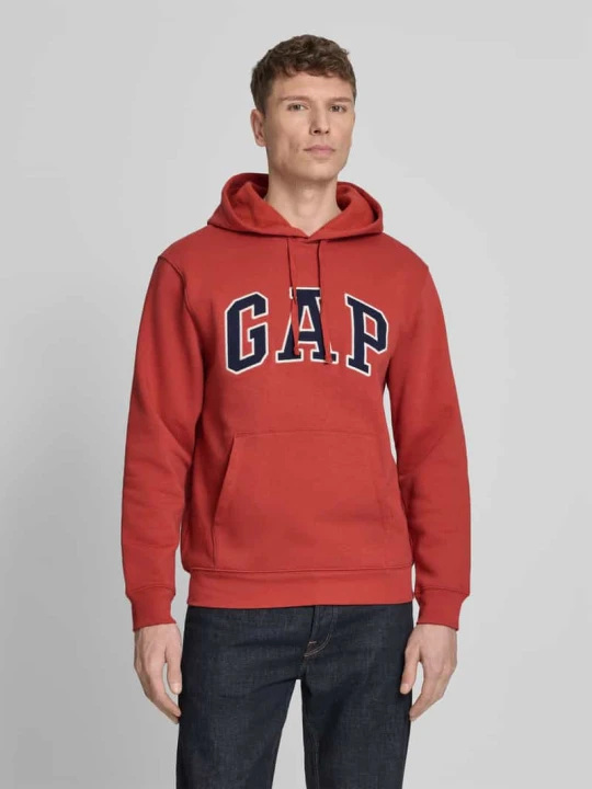 Zdjęcie produktu Bluza z kapturem z kieszenią kangurką GAP Ciemnopomarańczowy