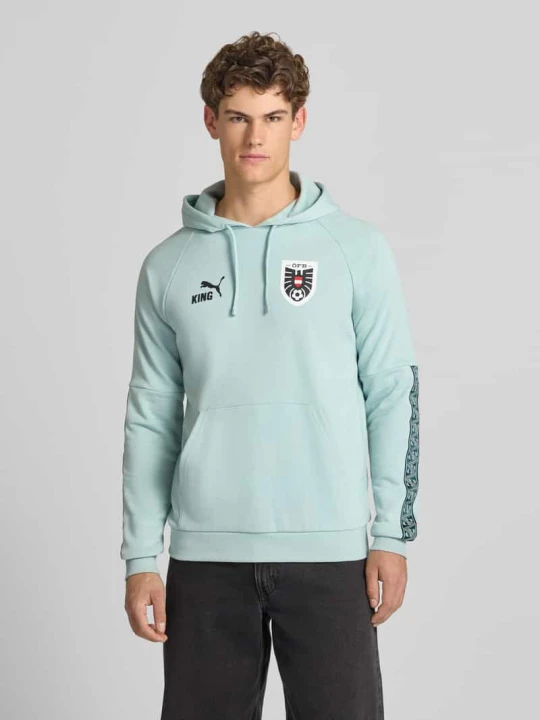 Zdjęcie produktu Bluza z kapturem z kieszenią kangurka model 'ÖFB KING' Puma Miętowy