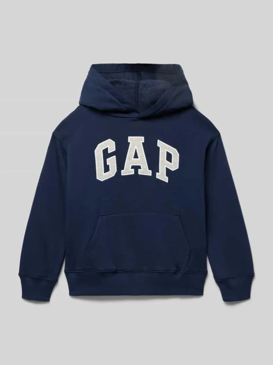 Zdjęcie produktu Bluza z kapturem z logo i kieszenią kangurką GAP Granatowy