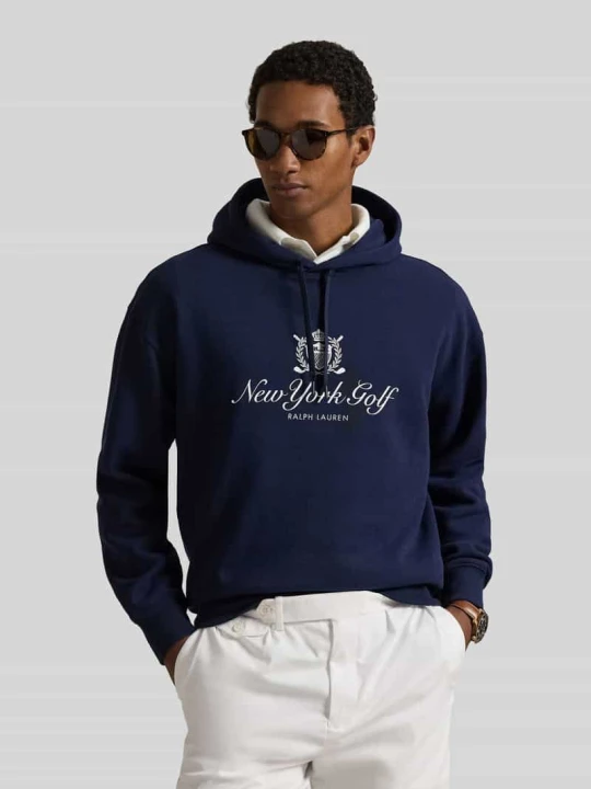 Zdjęcie produktu Bluza z kapturem z mieszanka bawełny Polo Ralph Lauren Granatowy
