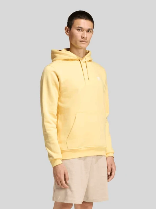 Zdjęcie produktu Bluza z kapturem z mieszanki bawełny z wyhaftowanym logo adidas Originals Jasnożółty