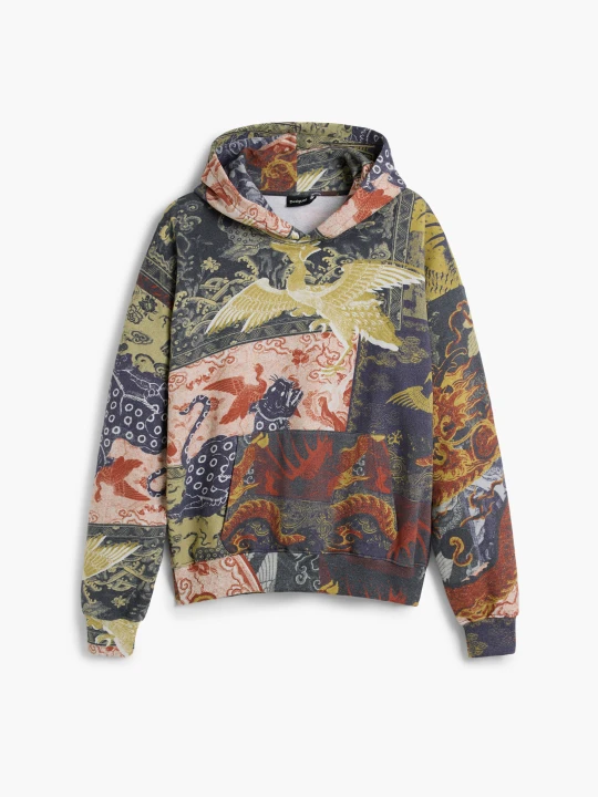 Zdjęcie produktu Bluza z kapturem z nadrukiem Desigual zielony