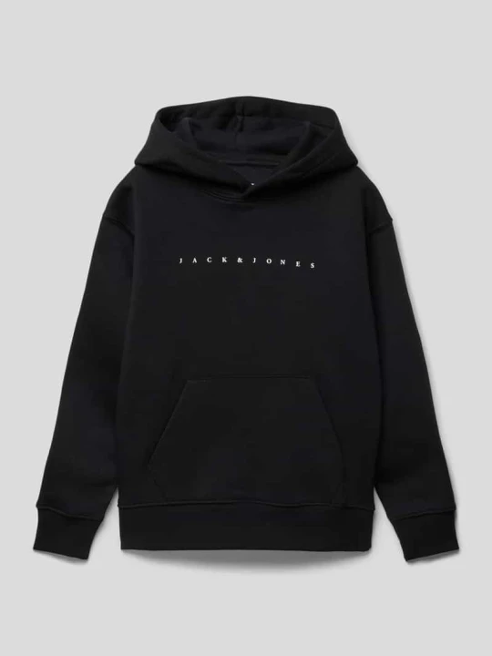 Zdjęcie produktu Bluza z kapturem z nadrukiem z logo Jack&Jones Czarny