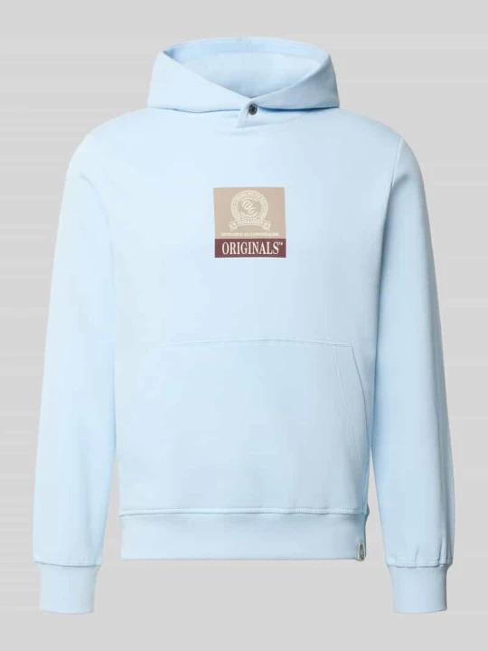 Zdjęcie produktu Bluza z kapturem z nadrukiem z logo model 'FREDERIKSBERG' Jack&Jones Jasnoniebieski