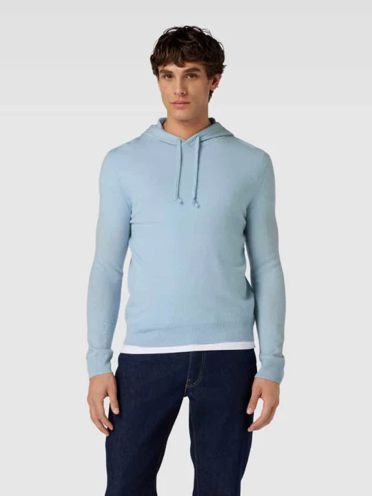 Zdjęcie produktu Bluza z kapturem z prążkowanymi ściągaczami Polo Ralph Lauren Jasnoniebieski