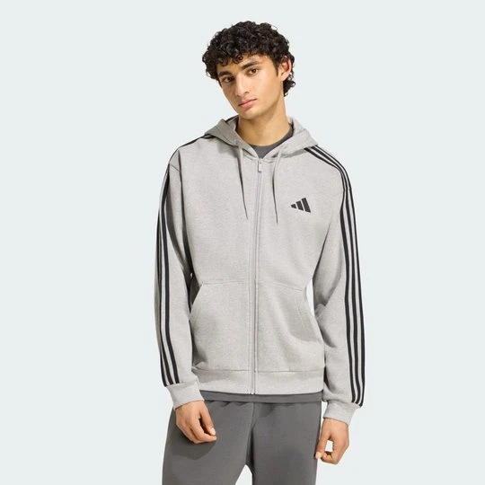 Zdjęcie produktu Bluza z kapturem z suwakiem na całej długości Essentials 3-Stripes French Terry Adidas
