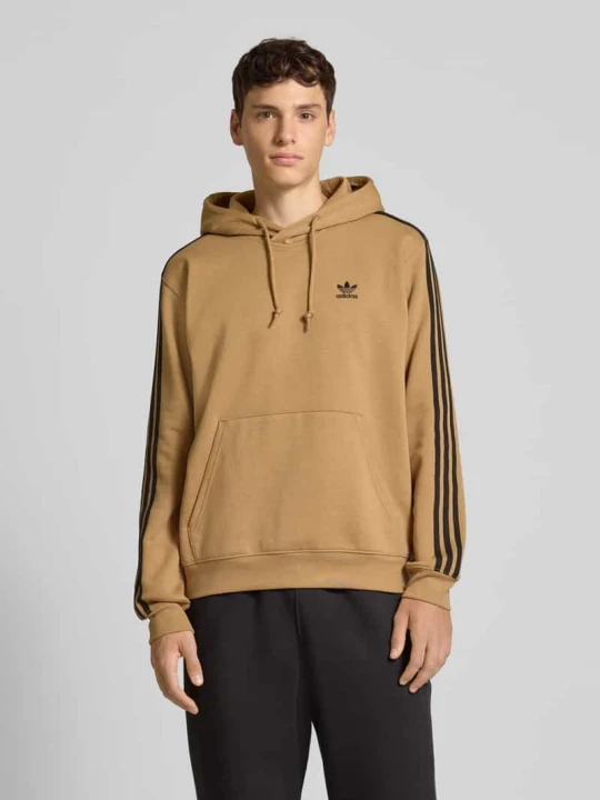 Zdjęcie produktu Bluza z kapturem z wyhaftowanym logo adidas Originals Średniobrązowy