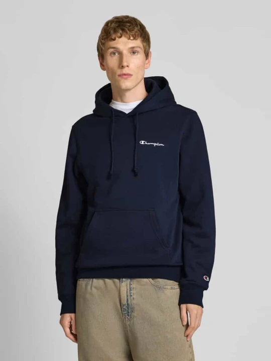 Zdjęcie produktu Bluza z kapturem z wyhaftowanym logo Champion Granatowy